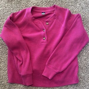 Old Navy hot pink Henley